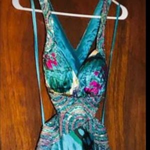 Sexy beaded prom dress